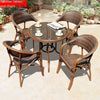 Outdoor Table And Chair Rattan Chair Three Or Five Pieces Set Outside Rattan Table Rattan 2 Chairs + 70 CM Rattan Round Table