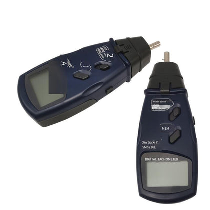 Original SM6236E Tachometer Photoelectric Contact Dual Purpose Linear Speedometer Automatic Memory Large Screen Custom Sm6236e Dual Purpose Tachometer Standard + Instrument Pack