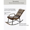 Rocking Chair Rattan Chair Balcony Leisure Lounge Chair Elderly Rocking Chair Indoor Lazy Chair Thickened Seat Surface Tiger Skin Color