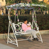 White Double Swing Basket Iron Indoor Household Outdoor Courtyard Garden Balcony Rocking Chair White Swing