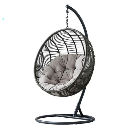 Hanging Chair Hanging Basket Cradle Swing Rocking Chair Outdoor Rattan Chair Household Lazy Net Red Bird's Nest Hanging Chair Dark Gray