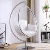 Nordic Wind Net Red Glass Ball Transparent Bubble Chair Hemispherical Hanging Chair Space Chair Acrylic Hanging Basket  Round Cushion And Lighting