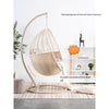 Hanging Basket Rattan Chair Single Swing Household Lazy Hammock Indoor Balcony Leisure Rocking Chair Bird's Nest Hanging Chair Bamboo Basket White