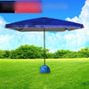 Large Outdoor Sunshade Umbrella Stall Umbrella Sun Umbrella Courtyard Umbrella Square Umbrella Beach Umbrella Blue 2 M * 2 M (No Base)