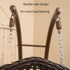Hanging Basket Rattan Chair Double Pole Indoor Swing Hammock Hanging Basket Chair Balcony Cradle Chair Upgrade Wood Grain Color With Carpet Cushion