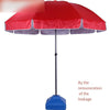 Outdoor Sunshade Umbrella Large Outdoor Commercial Stall Umbrella Advertising Umbrella 2 M Blue And White Three Layer Frame Without Base