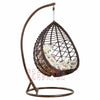 Indoor Rattan Chair Single Double Hanging Orchid Chair Balcony Rocking Chair Bird's Nest Swing Imitation Wood Grain Color With Cushion Carpet