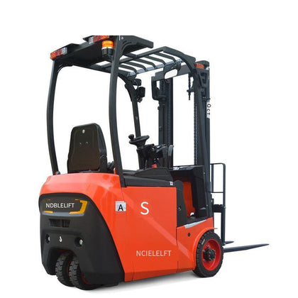 Electric Forklift Three Fulcrum Four Wheel Counterweight Electric Lift Stacker Load 1.2 Tons, Rise 3 Meters