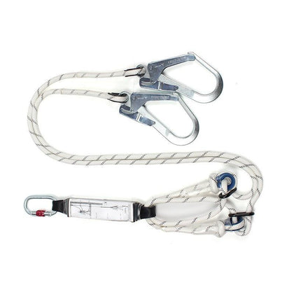 Double Hook Adjustable Opening 45mm Damping Rope High Altitude Work Buffer Belt Safety Rope Steel
