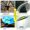 Large Fishing Umbrella 2.6m 2.4 Universal Rain Proof Sunscreen Outdoor Fishing Umbrella Folding Thickened Blue Double-layer Reinforced Buckle Frame Black Glue Sunscreen