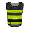 10 Pieces Black Mesh Reflective Vest Shoulder Velcro Safety Vest with Yellow Reflective Stripes for Construction Night Working Riding Running
