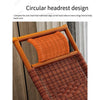 Rocking Chair Recliner Adult Balcony Household Leisure Chair Outdoor Elderly Adult Nap Double Deck Red Brown