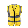 10 Pieces Yellow Multi Pocket Reflective Vest Traffic Protection Reflective Vest Warning Clothing Construction Road Maintenance