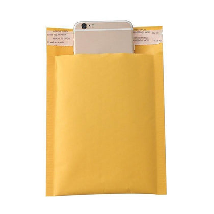130 Only Kraft Paper Self Sealing Bag, Composite Bubble Envelope, Foam Shockproof Yellow Express Bag 29x39+4cm