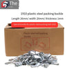 10 Bags 150 Pieces/Bag Plastic Steel Packaging Buckle Clip PET Sheet Metal