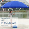 Large Outdoor Sun Umbrella Sunshade Umbrella Super Commercial Stall Umbrella Advertising Umbrella Dark Green 2.0m