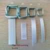 20 Pieces Flexible Polyester Fiber Belt Buckle Ring Steel Wire Buckle Heavy Metal Buckle