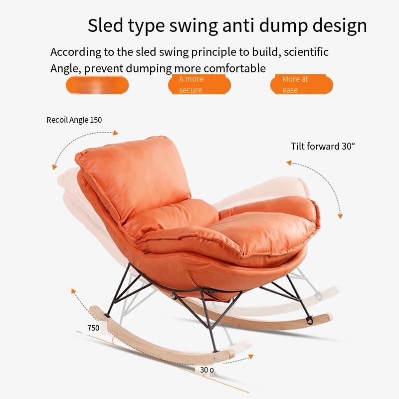Rocking Chair Balcony Rocking Chair Lazy Sofa Lounge Chair; ECVV AE ...