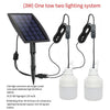 New Solar Lighting Bulb One Driving Two Lighting System Split Courtyard Lamp Solar Lantern Bulb 6W One Driving Two Bulbs 10m Wire