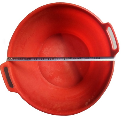 6 Pieces Sorting Basket Plastic Storage Basin Red Diameter 47cm Height 20cm