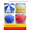 Large Umbrella Stall Umbrella Sun Umbrella Sunshade Umbrella Large Outdoor Advertising Umbrella Thickened 1.8 Silver Glue Blue