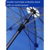 Large Umbrella Stall Umbrella Sun Umbrella Sunshade Umbrella Large Outdoor Advertising Umbrella Thickened 1.8 Silver Glue Blue