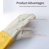10 Pairs Welding Gloves Cowhide Welder Anti Scalding Labor Gloves Soft Wear-Resistant Protection Gloves for High Temperature Welding