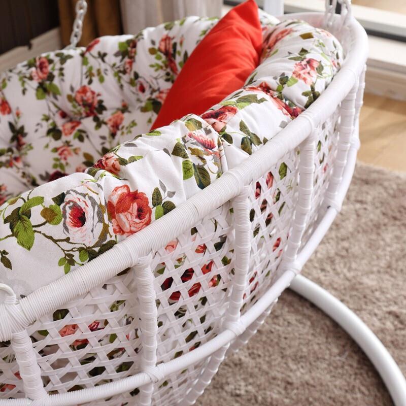 Hanging Basket Rattan Chair Swing Indoor Cradle Chair Hanging Orchid Rocking Chair Courtyard Swing Double Cradle Adult Rocking Net Red Hanging Rocking
