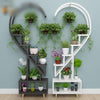 [light Luxury And High-end] Balcony Flower Rack Iron Multi-layer Heart-shaped Circular Flower Rack Multi-layer Indoor Living Room Simple Modern Love Flower Rack Net Red Iron Balcony Heart-shaped Cabinet With Legs (1.93m High)