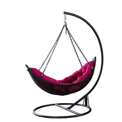 Hanging Chair Hanging Basket Cane Chair Balcony Leisure Bird's Nest Hanging Orchid Rocking Chair Courtyard Swing Hanging Rocking Chair White Hammock (idyllic Cushion)