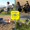 Outdoor Folding Table And Chair Portable Driving Travel Equipment 70 * 70cm Aluminum Alloy Table + Enlarged All Leaf Chair * 4