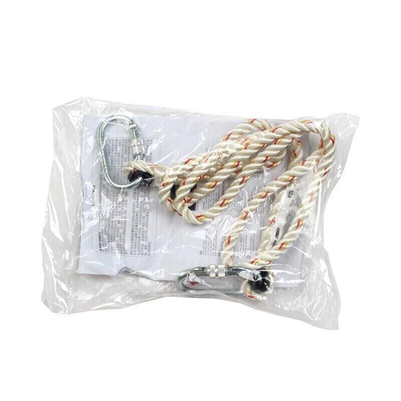 Limit Rope Botaite Fall Prevention Scaffold Worker Thread Lock Connecting Rope Two Ends With Safety Hook Length 2m Diameter 12mm (1 Piece)