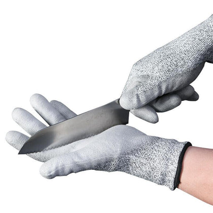 10 Pairs PU Coating Safety Gloves Stab Proof Kitchen Wear-resistant Gloves Wood Working Labor Protection Gloves Anti Cutting Work Gloves - Free Size