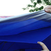 Outdoor Sunshade Sunshade Umbrella Super Large Courtyard Double Fold Big Round Umbrella Publicity 2.0m Blue Triple Shelf + Windproof