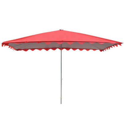 Sunshade Outdoor Stall Strong Big Square Umbrella Business Umbrella Large Ground Stall Sunshade 2.5x2.9 Red Silver Glue (four Bones)