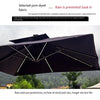 Outdoor Sunshade Umbrella Villa Garden Roman Large Sun Sunscreen Open Yard Stall Flagship Round Double Top 3m Wine Red With 200kg Water Tank