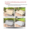 Outdoor Swing Hammock Courtyard Rocking Chair Double Balcony Hanging Household Indoor Basket Chair [upgraded] Khaki Two Person Cushion + Backrest [color Lights]