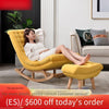 Rocking Chair Nordic Lazy Sofa Net Red Light Luxury Small Family Lounge Leisure Single Chair 826 Frosted Velvet Yellow