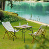 Aluminum Alloy Outdoor Folding Stool Camping Chair Park Picnic Portable Camping Table Fishing Butterfly Beige (including Canvas Storage Bag)