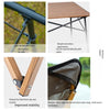 Aluminum Alloy Outdoor Folding Stool Camping Chair Park Picnic Portable Camping Table Fishing Butterfly Beige (including Canvas Storage Bag)