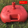 6 Pieces Outdoor Sun Umbrella Base Water Injection Tripod Folding Beach 30 Kg Loading Sand Fork Cross Cast Iron Four Leg Base 20L Water Injection Base (thickened Red)