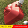 6 Pieces Outdoor Sun Umbrella Base Water Injection Tripod Folding Beach 30 Kg Loading Sand Fork Cross Cast Iron Four Leg Base 20L Water Injection Base (thickened Red)