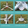 6 Pieces Outdoor Sun Umbrella Base Water Injection Tripod Folding Beach 30 Kg Loading Sand Fork Cross Cast Iron Four Leg Base 20L Water Injection Base (thickened Red)