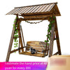 Solid Wood Outdoor Swing Courtyard Double Rocking Chair Antiseptic Adult Hanging Garden Terrace Leisure Thickened Triangular Top Swing A