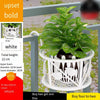10 Pcs Flower Rack Balcony Hanging Flower Rack Iron Railing Flower Rack Window Sill Guardrail Green Pineapple Hanging Orchid Basin Rack Hanging Rack Bold + Leaf Money [white]