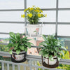 10 Pcs Flower Rack Balcony Hanging Flower Rack Iron Railing Flower Rack Window Sill Guardrail Green Pineapple Hanging Orchid Basin Rack Hanging Rack Bold + Leaf Money [white]
