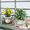 10 Pcs Flower Rack Balcony Hanging Flower Rack Iron Railing Flower Rack Window Sill Guardrail Green Pineapple Hanging Orchid Basin Rack Hanging Rack Bold + Leaf Money [white]