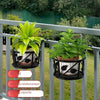 10 Pcs Flower Rack Balcony Hanging Flower Rack Iron Railing Flower Rack Window Sill Guardrail Green Pineapple Hanging Orchid Basin Rack Hanging Rack Bold + Leaf Money [white]