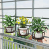 10 Pcs Flower Rack Balcony Hanging Flower Rack Iron Railing Flower Rack Window Sill Guardrail Green Pineapple Hanging Orchid Basin Rack Hanging Rack Bold + Leaf Money [white]
