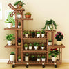 6 Pieces Flower Rack Fleshy Green Pineapple Balcony Storage Solid Wood Multi-storey Living Room Indoor Floor Plant Potted Simple Flower Rack Q Basic Model